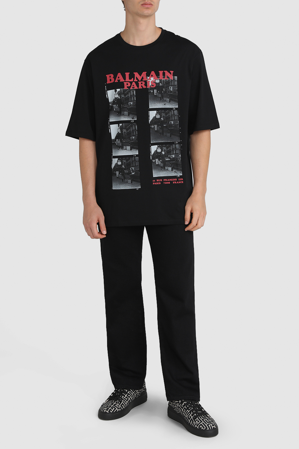 חולצת טי עם הדפס תמונות פולארויד